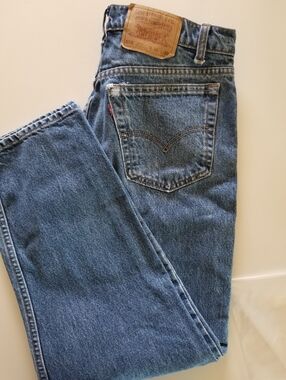 Levi’s 555 Relaxed Straight Jeans Made in USA Premium Denim Medium Wash 34/30